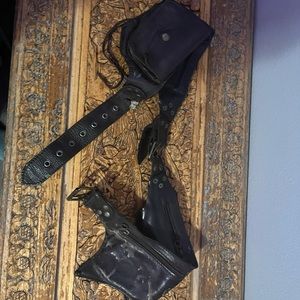 Leather festival belt